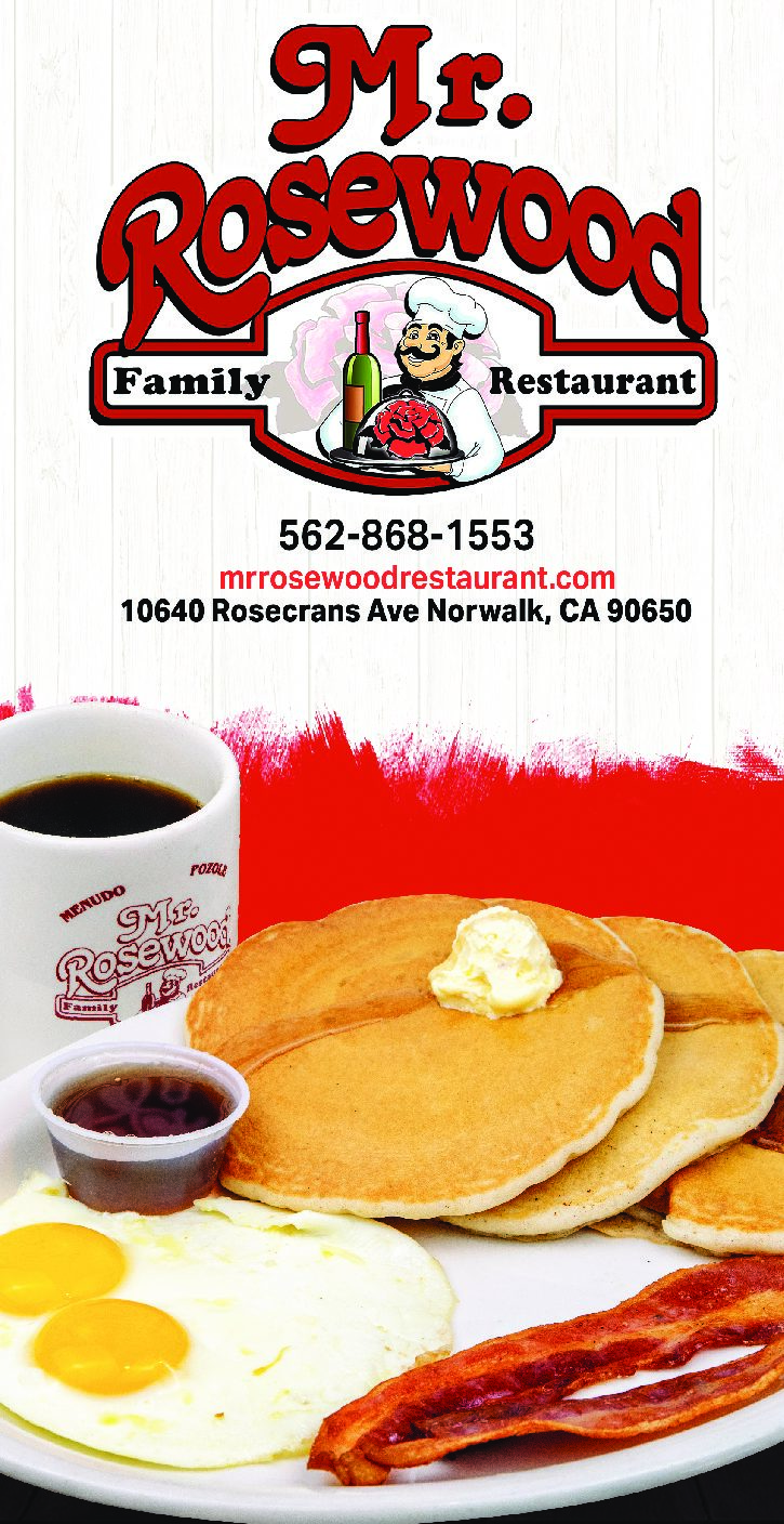 Menu Mr. Rosewood Family Restaurant